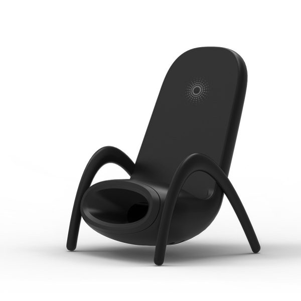 Portable Mini Chair-Shaped Wireless Charging With Speaker Phone Stand