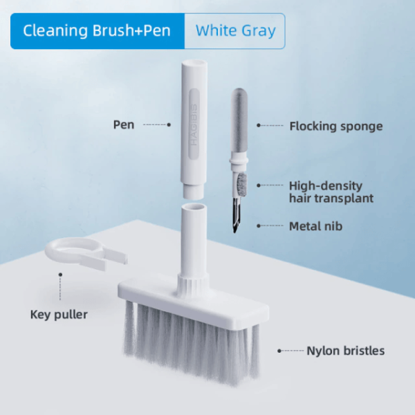 5-in-1 Soft Brush Keyboard and Bluetooth Earphones Cleaning Tools