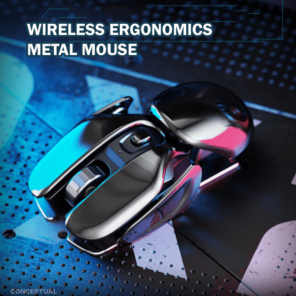Wireless Ergonomics Metal Mouse