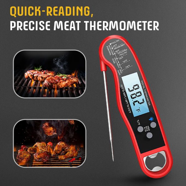 Grilling Instant Read Meat Thermometer With Instruction