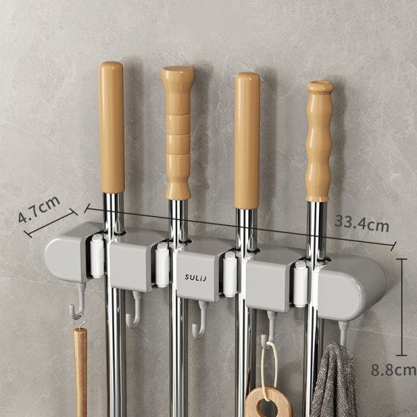 Mop & Broom Holder with Hook
